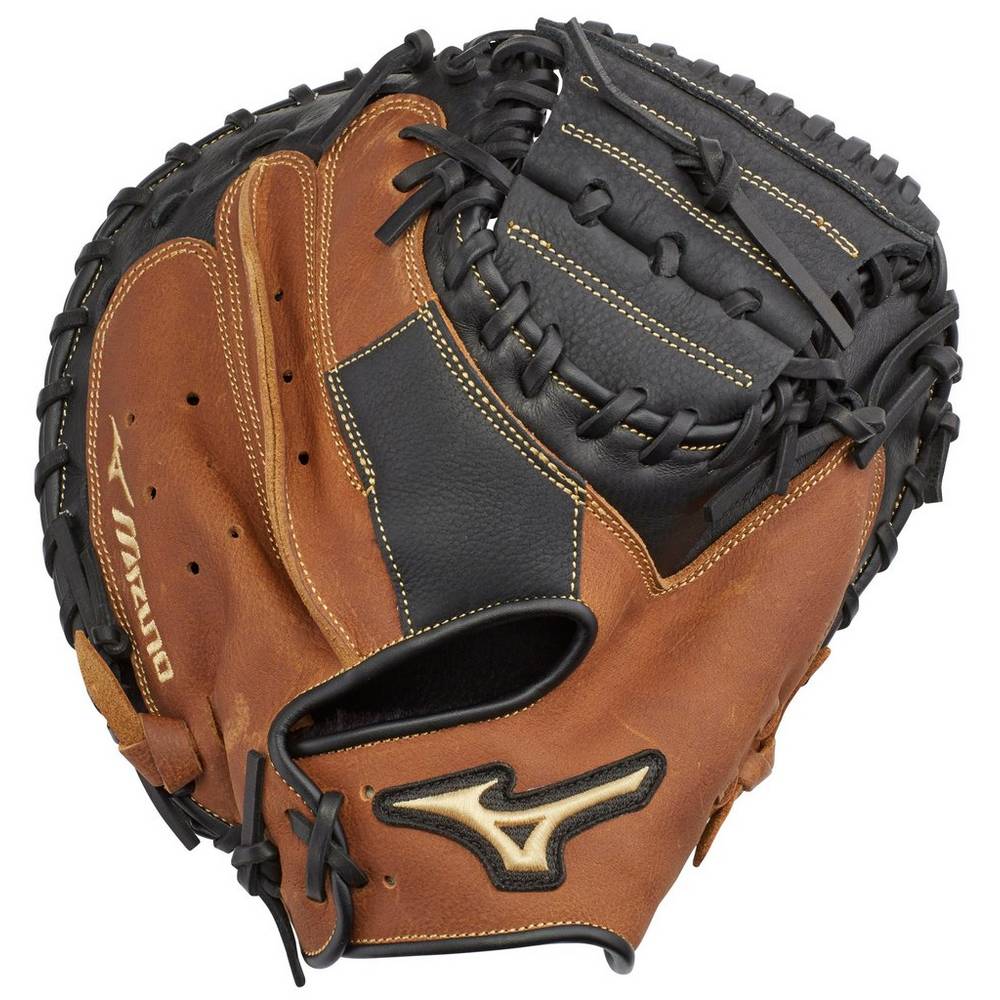 Catchers Mitt Mizuno Baseball Samurai 33" Uomo - Nere/Marroni - 59043-UTVC